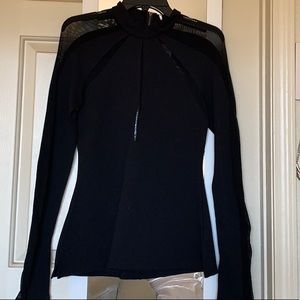 Free people sheer mesh insert top